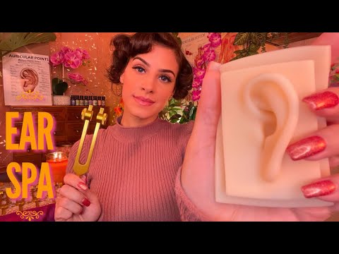 ASMR Ear Spa | Ear Massage | Ear Cleaning | Ear Acupressure | 8 Tuning Forks | 3Dio Ear to Ear