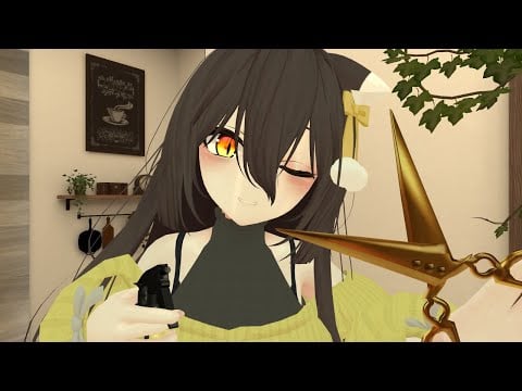 Cafe Hair Cut Asmr~ No Talking~ | VRChat ASMR