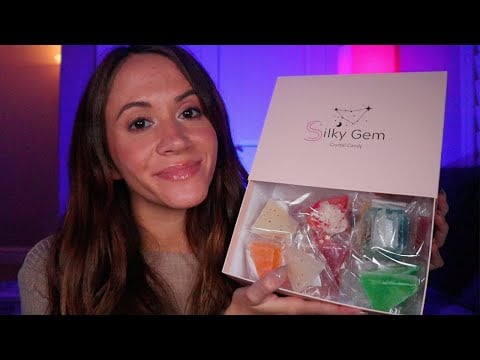 ASMR / Trying Silky Gem Edible Crystals 💎