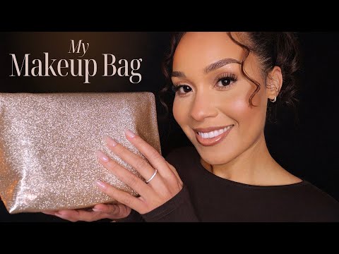 ASMR What's in my makeup bag? 🪩 Makeup Sounds, Lids, Tapping and Soft Clicky Whispers