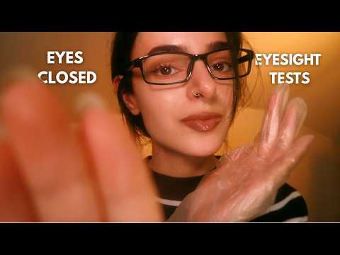 ASMR Testing Your Eyesight with Your Eyes CLOSED ✨ Follow My instructions