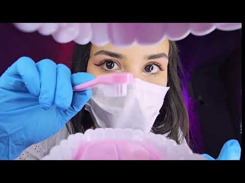 ASMR ROLEPLAY DENTISTA faz limpeza no seus dentes🦷fala suave