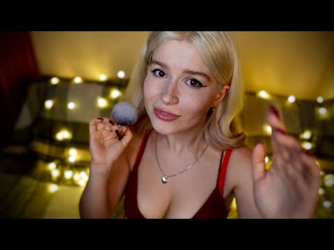 Cozy time with your girlfriend ❤️ ASMR roleplay, personal attention, face touching, brushing