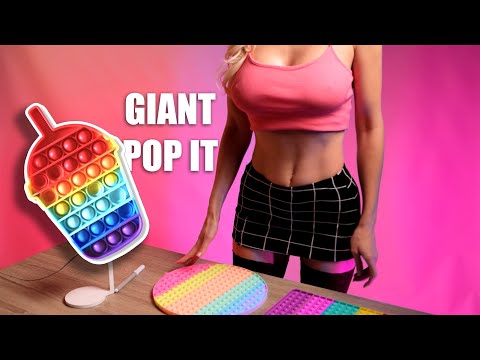 ASMR Giant POP-IT  with girlfriend Mia | Relaxing Pop-it No Talking no Music
