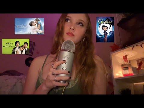 asmr clicky ear to ear whispers- my favorite movies & shows