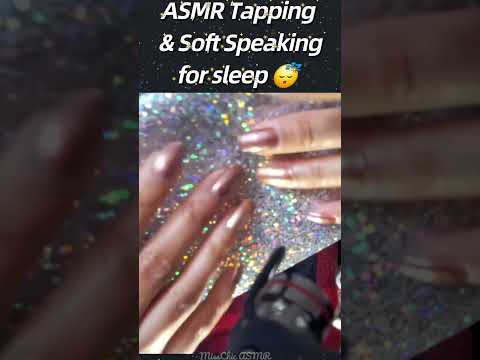 ASMR Tapping and Soft Speaking For Sleep ✨ #asmrshorts #glitter #holo #asmrtapping  #asmrvideos