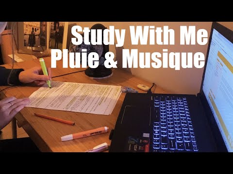 Unintentionnal ASMR | 1 HEURE Study With Me | Bruits de Pluie, Musique Relaxante