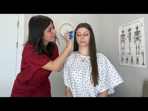 ASMR Cranial Nerve Exam & Full Body Medical Assessment (Face, Scalp, Abdomen, Back Exam)Soft Spoken