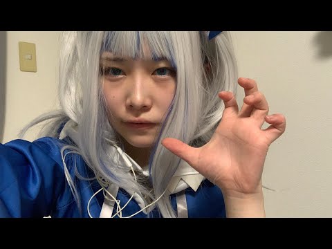 ASMR がうる・ぐら様のコスプレをして耳かき Gawr Gura コスプレ