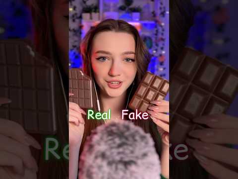 Real or Fake chocolate #asmr #asmrsounds #asmrrelax #asmrtingles #asmrsleep #relax #tingle #whisper