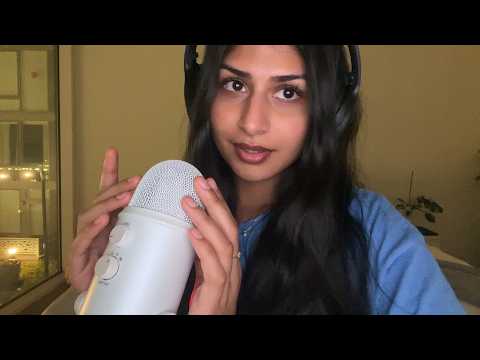 asmr custom request from Juan | visual triggers with mic scratching and close whispers ☁️