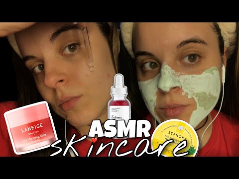 ASMR Mi rutina nocturna REAL de cuidado facial | Os cuento MÁS sobre mi 🥰