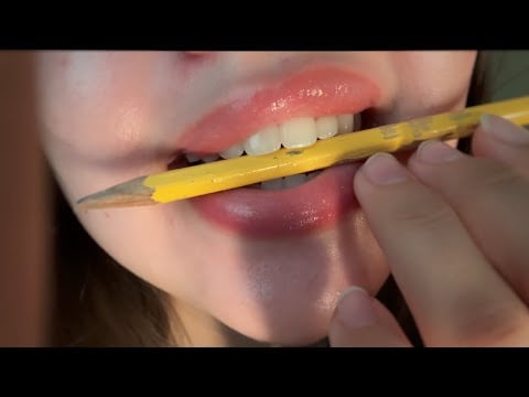 asmr ~ pencil noms w/ mouth sounds ✏️ 