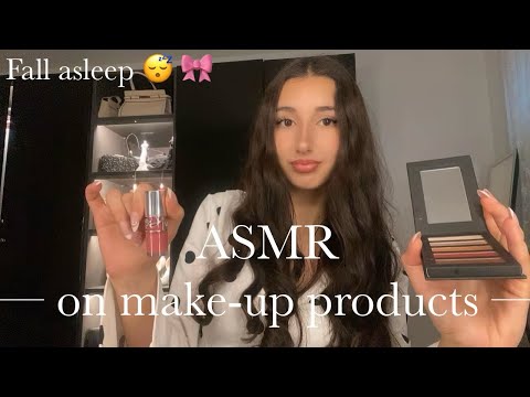 Asmr on make up products for sleep 🎀💤 | tapping & scratching 