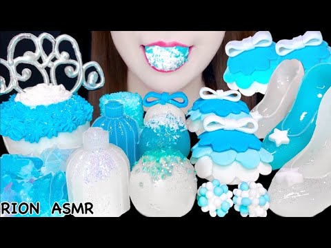 【ASMR】【咀嚼音 】CINDERELLA THEMED DESSERTS KOHAKUTO JELLY POPCAKE 먹방 食べる音 EATINGSOUNDS NOTALKING