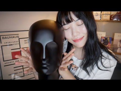 ASMR 새로운 마이크! 더미헤드 테스트해보기 (좌우 단어반복, 지문탭핑, 귀청소, 쓰담쓰담)