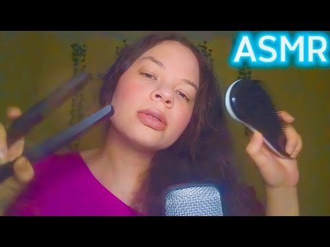 ASMR: FAZENDO CHAPINHA NO SEU CABELO + PENTEADO DELICADAMENTE ATÉ QUE DURMA 😴💆