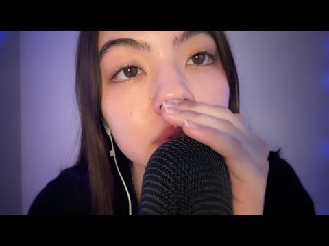 ASMR ~ up close cupped trigger words + mouth sounds