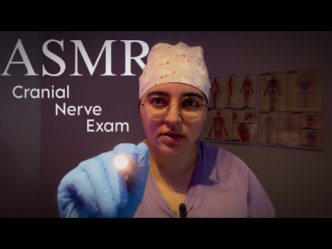 ASMR Cranial Nerve Exam 🧠 | Nurse Roleplay | Soft Spoken, Penlight, Glove Sounds 🧤