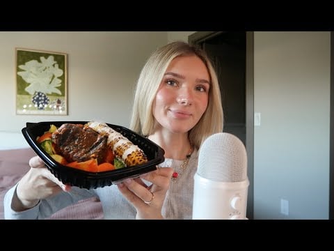 ASMR | eating filet mignon and mashed potatoes *mouth sounds*