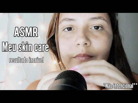 ASMR - QUAIS SÃO OS CUIDADOS COM O MEU ROSTO CASEIRO DE SKIN CARE? *resultado incrível**