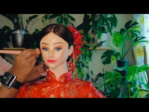 ASMR Perfectionist Hairstyling, Traditional Chinese Hairstyle Hair & Makeup, Final Touch Whispering 
