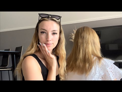 ASMR [REAL PERSON] HAIR PLAY, BRUSHING🤚🏼