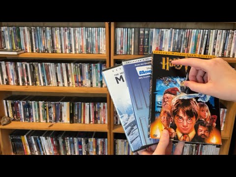 ASMR ~ SORTING THROUGH A HUGE DVD COLLECTION 📀🎬