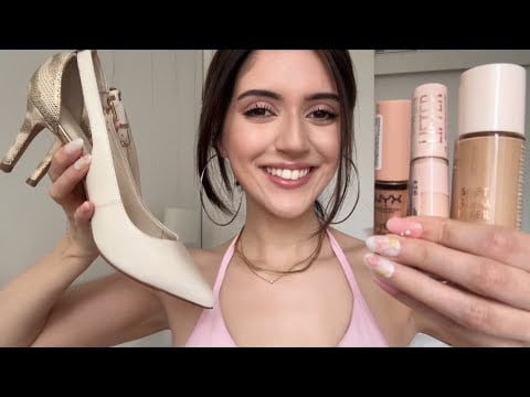 ASMR Shopping Haul ✨tapping & whispering to help you relax (makeup, shoes, rambling, ..) 