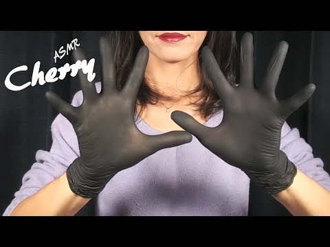 【ASMR】XS Black Latex Gloves Hand Sounds XS 블랙 라텍스 장갑 손 소리 / XSサイズの黒いゴム手袋の音