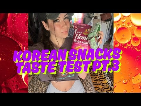 ASMR KOREAN snack taste test pt.3 Soft spoken, crinkling, eating, crunching sounds. Trying snacks