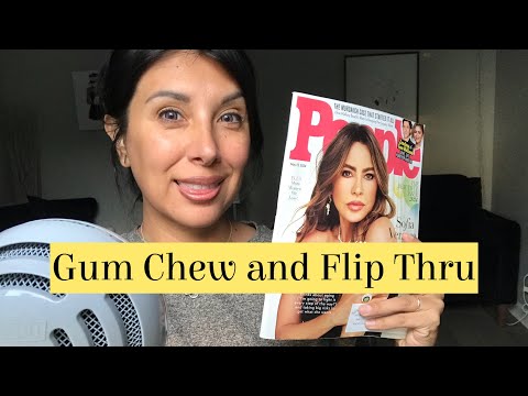 Gum Chewing ASMR | Sunday Funday| People Magazine Flip Through 📖