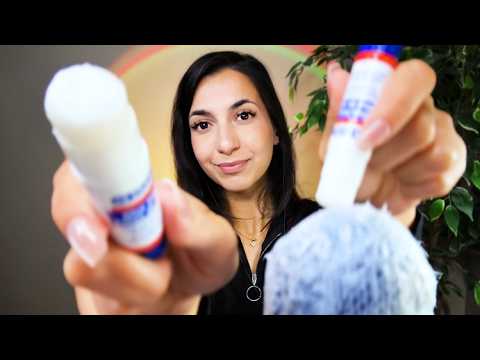 ASMR Gluing Your Face (Intense Glue Stick Sounds + Crinkles)