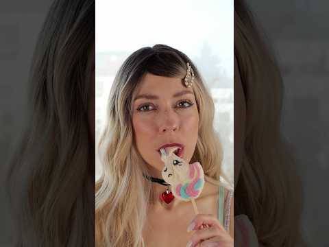 Ever wondered what a unicorn tastes like? 🦄🍭 # ssmr #eatingsounds #oddlysatisfying