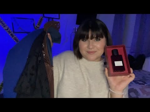 ASMR Clothing Haul & Whisper Ramble (fabric scratching,hand sounds)