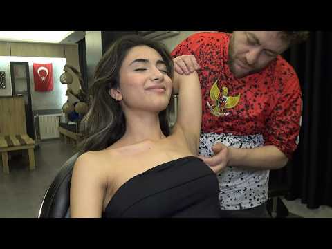 LADY MOGHOL IS TICKLISH EVERYWHERE + CRACKS + WASH + ASMR armpit,chest,belly,foot,leg,ear massage