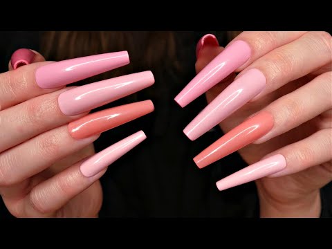 ASMR Nail on Nail Tapping & Rubbing | Long Nails | Tapping and Scratching Assortment | No Talking