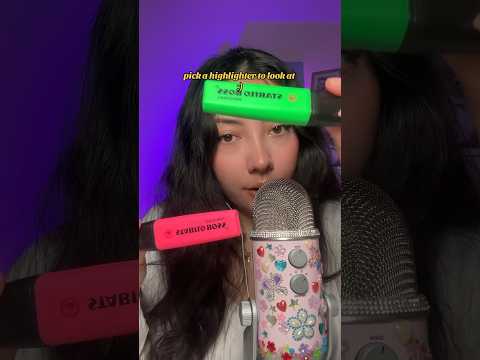 pick a highlighter and follow it :) #asmr