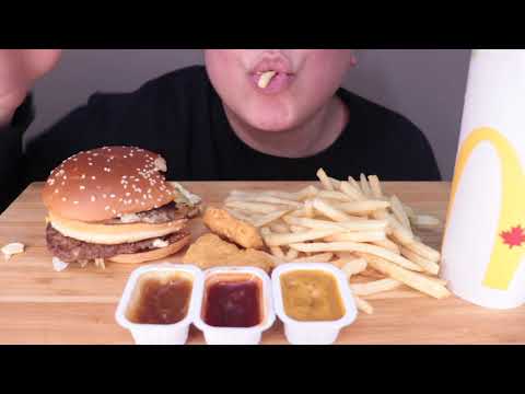 ASMR MCDONALD'S MUKBANG (Big Mac+chicken nuggets+fries) EATING SOUNDS