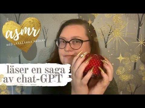 ASMR på svenska: Läser en godnattsaga + Tapping med långa naglar
