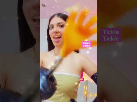 ASMR Can you succeed in the tickle challenge??🤣#girl #gloves #prank