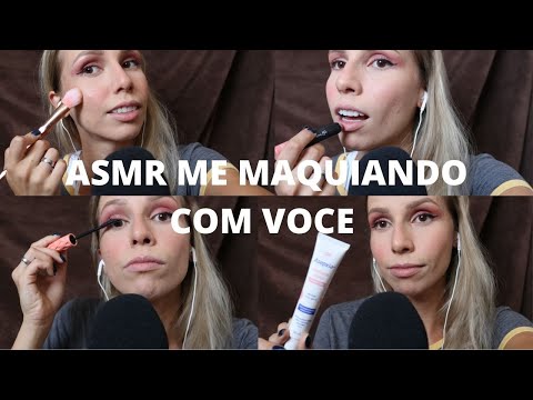 ASMR ME MAQUIANDO COM VOCE -  Bruna ASMR