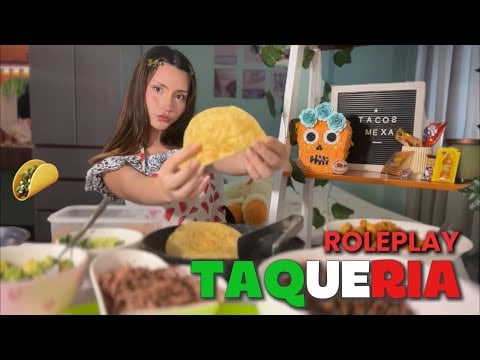 ASMR ROLEPLAY TACOS 🌮 🇲🇽 Taqueria MEXICANA ❤️ Te PREPARO Todo tipo de TACOS 🇲🇽