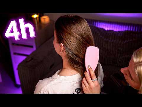 ASMR 4 Hours of Hypnotic Brushing💤 Guaranteed Brain Reset for Insomnia (No Talking)