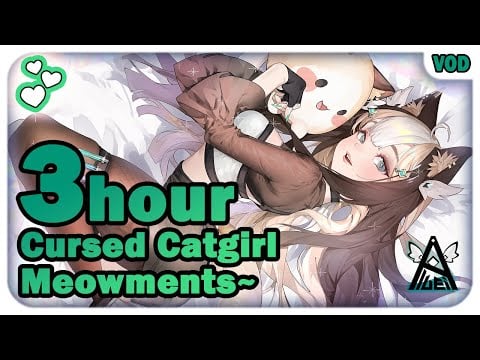 【ASMR / 3DIO】3 Hours of Cursed Catgirl Meowments~ ♡