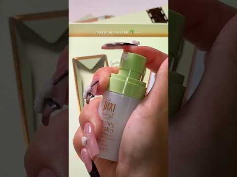 ASMR Unboxing mini travel kit by Pixi Beauty 🌴✨ #asmr #asmrvideo #cosmetics #beauty #makeup