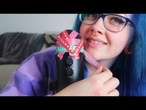 ASMR WASHI TAPE STICKY ✨INTENSE✨ SOUNDS On The Mic
