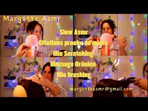 Demande de "Marine" Slow Asmr Citations proche du micro Mic Scratching Massage Crânien Mic brushing.
