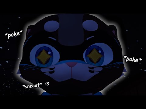 [Furry ASMR] a silly ferret tries to wake you up :3 (poking, sniffing, tongue clicking)