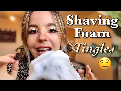 *ASMR* SHAVING CREAM ON MIC | Brushing + Crackling Sounds + Whisper + Tingles